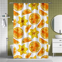 Oranges Love Shower Curtain 48  X 72  (small)  by designsbymallika