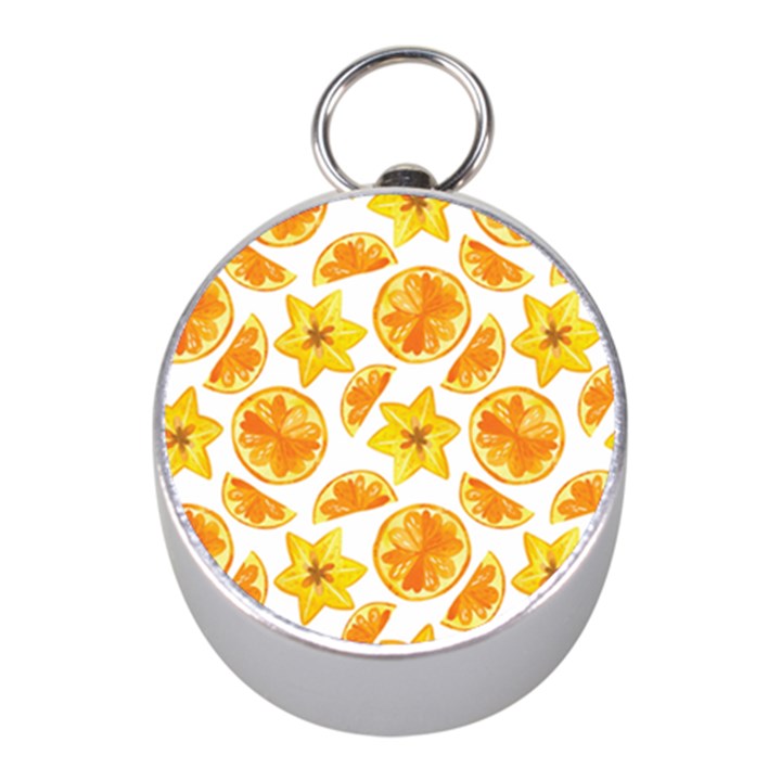 Oranges Love Mini Silver Compasses