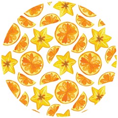 Oranges Love Wooden Puzzle Round