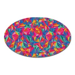 Abstract Boom Pattern Oval Magnet by designsbymallika