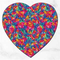 Abstract Boom Pattern Jigsaw Puzzle (heart) by designsbymallika