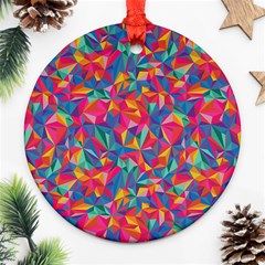 Abstract Boom Pattern Round Ornament (two Sides) by designsbymallika