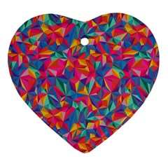 Abstract Boom Pattern Heart Ornament (two Sides) by designsbymallika