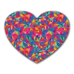 Abstract Boom Pattern Heart Mousepads by designsbymallika