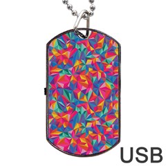 Abstract Boom Pattern Dog Tag Usb Flash (one Side) by designsbymallika