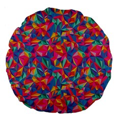 Abstract Boom Pattern Large 18  Premium Flano Round Cushions by designsbymallika