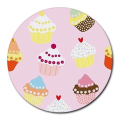 Cupcakes Round Mousepads by beyondimagination