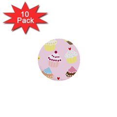 Cupcakes 1  Mini Buttons (10 Pack)  by beyondimagination