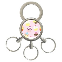 Cupcakes 3-ring Key Chain by beyondimagination