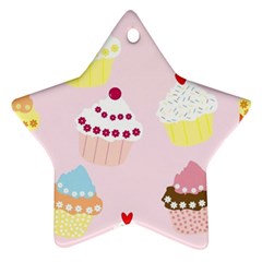 Cupcakes Star Ornament (two Sides) by beyondimagination