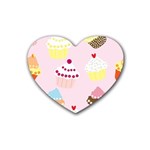 CUPCAKES Rubber Coaster (Heart)  Front