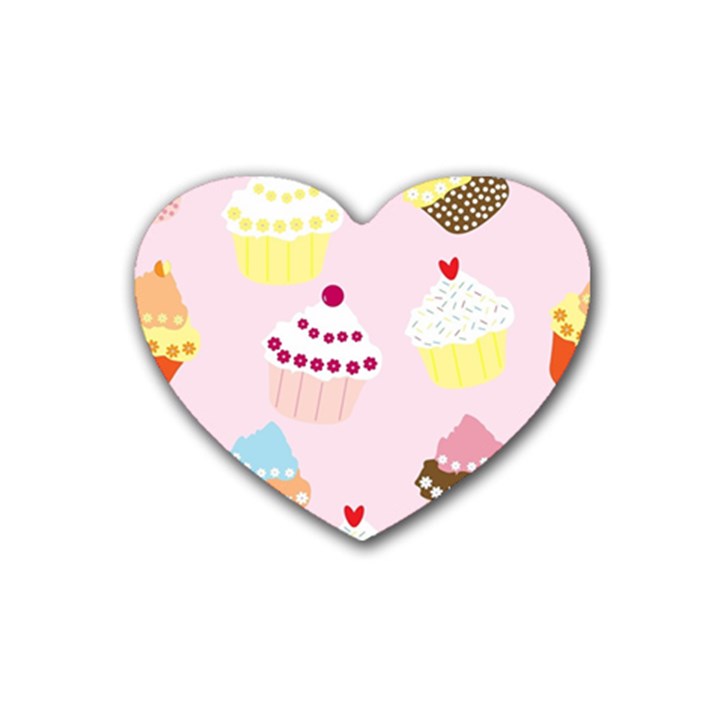 CUPCAKES Rubber Coaster (Heart) 