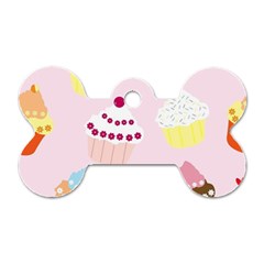 Cupcakes Dog Tag Bone (two Sides)