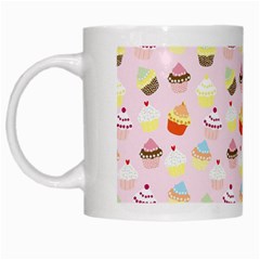 Cupcakes Festival Pattern White Mugs by beyondimagination