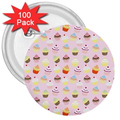 Cupcakes Festival Pattern 3  Buttons (100 Pack)  by beyondimagination