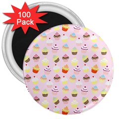 Cupcakes Festival Pattern 3  Magnets (100 Pack) by beyondimagination