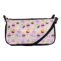 Cupcakes Festival Pattern Shoulder Clutch Bag