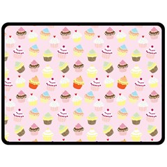 Cupcakes Festival Pattern Fleece Blanket (large)  by beyondimagination