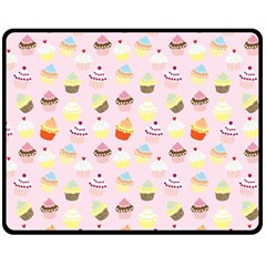 Cupcakes Festival Pattern Fleece Blanket (medium)  by beyondimagination