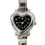 Arfican Head Sculpture Motif Print Pattern Heart Italian Charm Watch Front