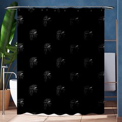 Arfican Head Sculpture Motif Print Pattern Shower Curtain 60  X 72  (medium)  by dflcprintsclothing