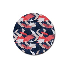 Paint Brush Feels Rubber Coaster (round)  by designsbymallika