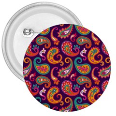 Paisley Purple 3  Buttons by designsbymallika