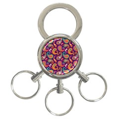 Paisley Purple 3-ring Key Chain by designsbymallika