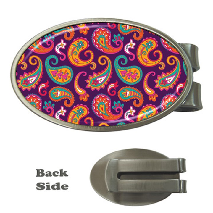 Paisley Purple Money Clips (Oval) 