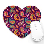 Paisley Purple Heart Mousepads Front