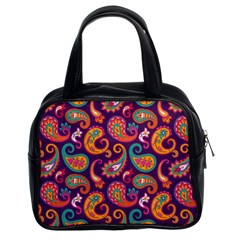 Paisley Purple Classic Handbag (two Sides)