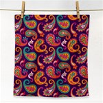 Paisley Purple Face Towel Front