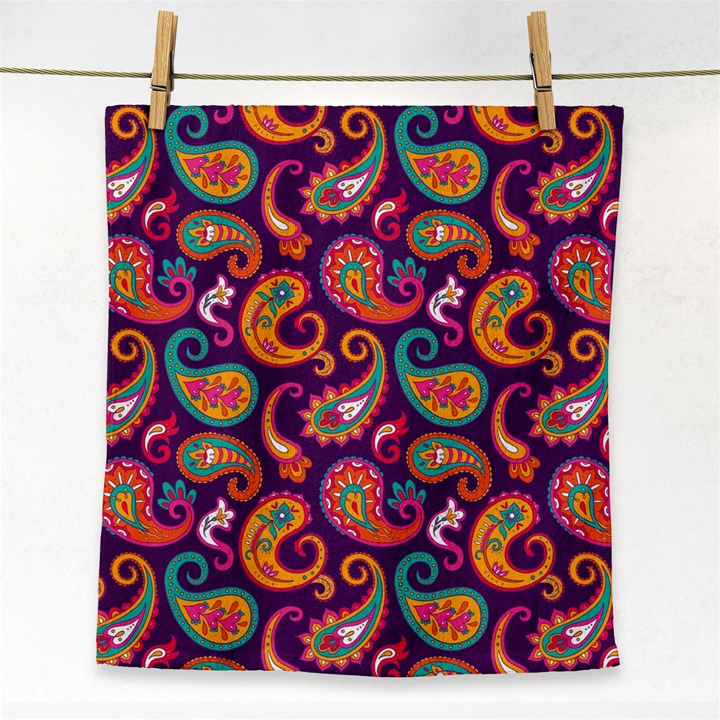 Paisley Purple Face Towel