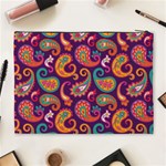 Paisley Purple Cosmetic Bag (XL) Back