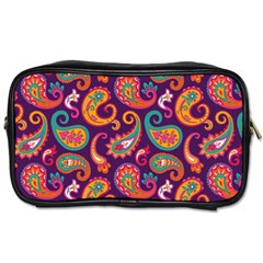 Paisley Purple Toiletries Bag (one Side) by designsbymallika