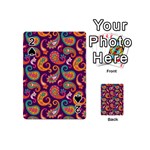 Paisley Purple Playing Cards 54 Designs (Mini) Front - Spade2