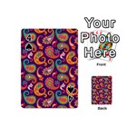 Paisley Purple Playing Cards 54 Designs (Mini) Front - Spade4