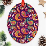 Paisley Purple Ornament (Oval Filigree) Front