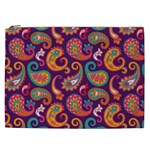 Paisley Purple Cosmetic Bag (XXL) Front