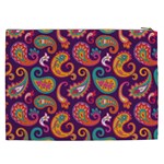 Paisley Purple Cosmetic Bag (XXL) Back