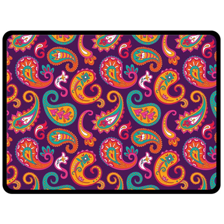 Paisley Purple Double Sided Fleece Blanket (Large) 