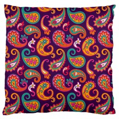 Paisley Purple Standard Flano Cushion Case (two Sides) by designsbymallika