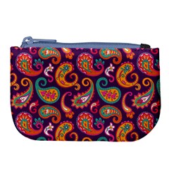 Paisley Purple Large Coin Purse by designsbymallika