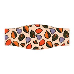 Orange Blue Leaves Pattern Stretchable Headband by designsbymallika