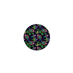 Paisley Green Print 1  Mini Magnets by designsbymallika