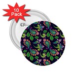 Paisley Green Print 2.25  Buttons (10 pack)  Front