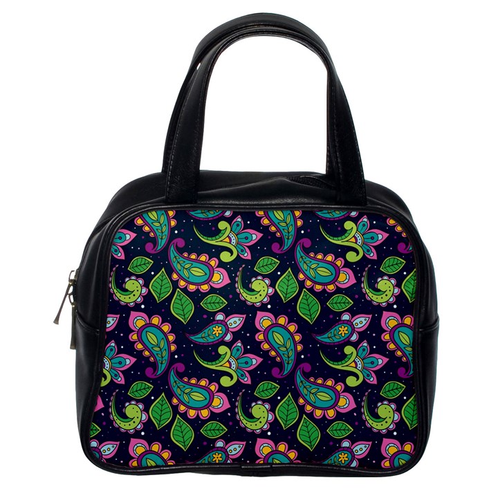 Paisley Green Print Classic Handbag (One Side)