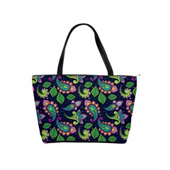 Paisley Green Print Classic Shoulder Handbag by designsbymallika