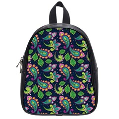 Paisley Green Print School Bag (small) by designsbymallika