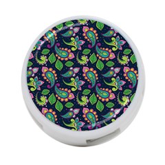 Paisley Green Print 4-port Usb Hub (two Sides) by designsbymallika